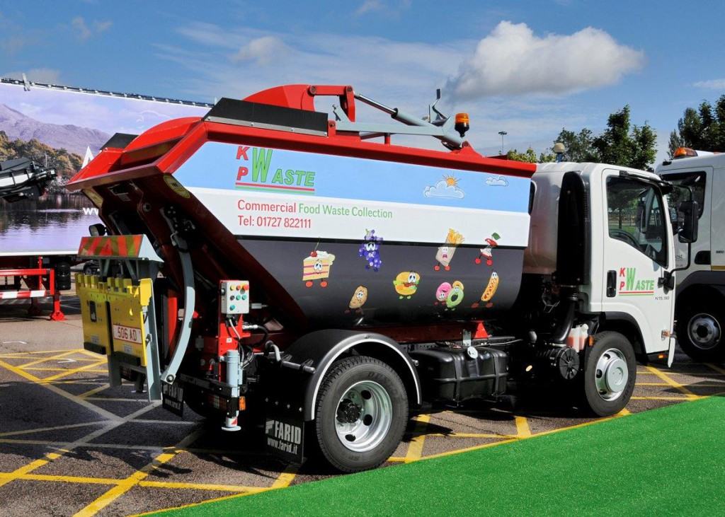 The KP Waste vehicle makes food waste collections around London